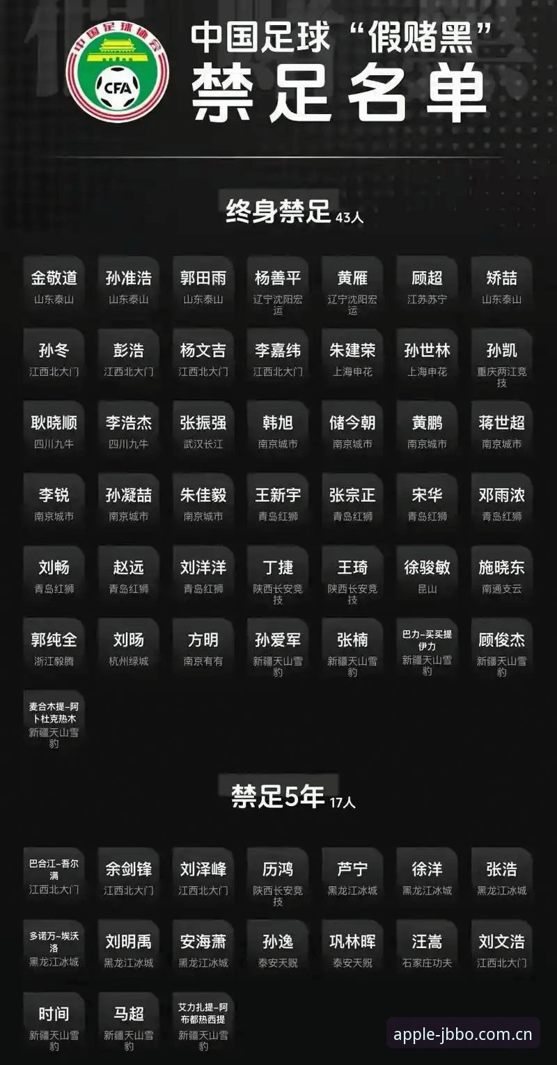 中国足协第三批禁足名单全面解析：65人受罚背后的行业深度反思